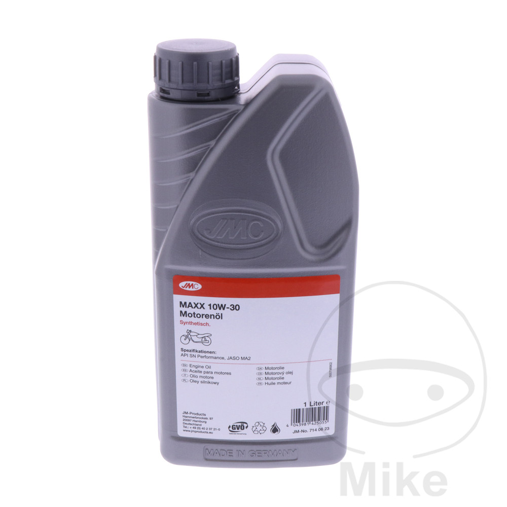 ENGINE OIL 10W30 4-STROKE 1L JMCMAXX SYNTHETIC