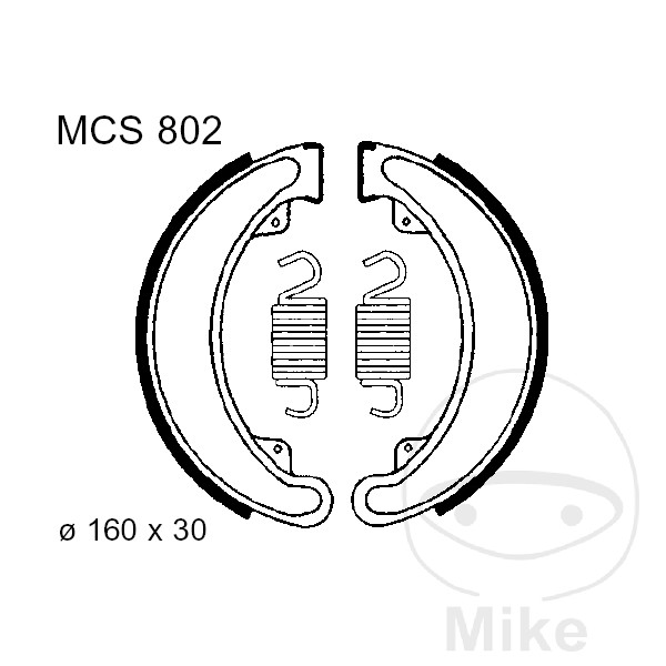 Bremsebakker med fjeder lucas