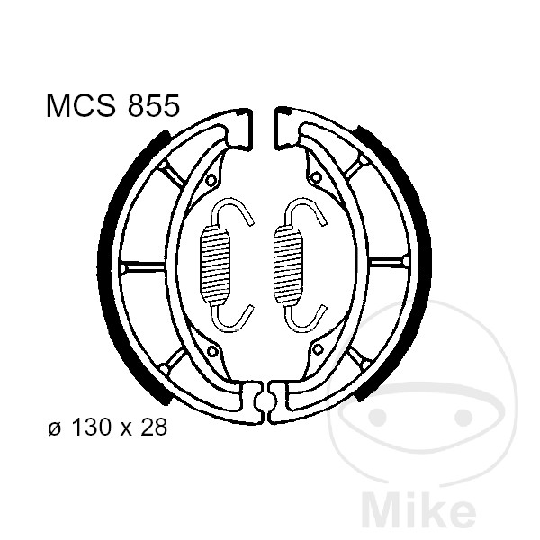 Bremsebakker med fjeder lucas