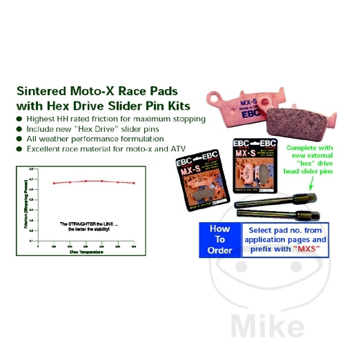 Bremseklodser sintret m extra bid mx-s ebc racing mx