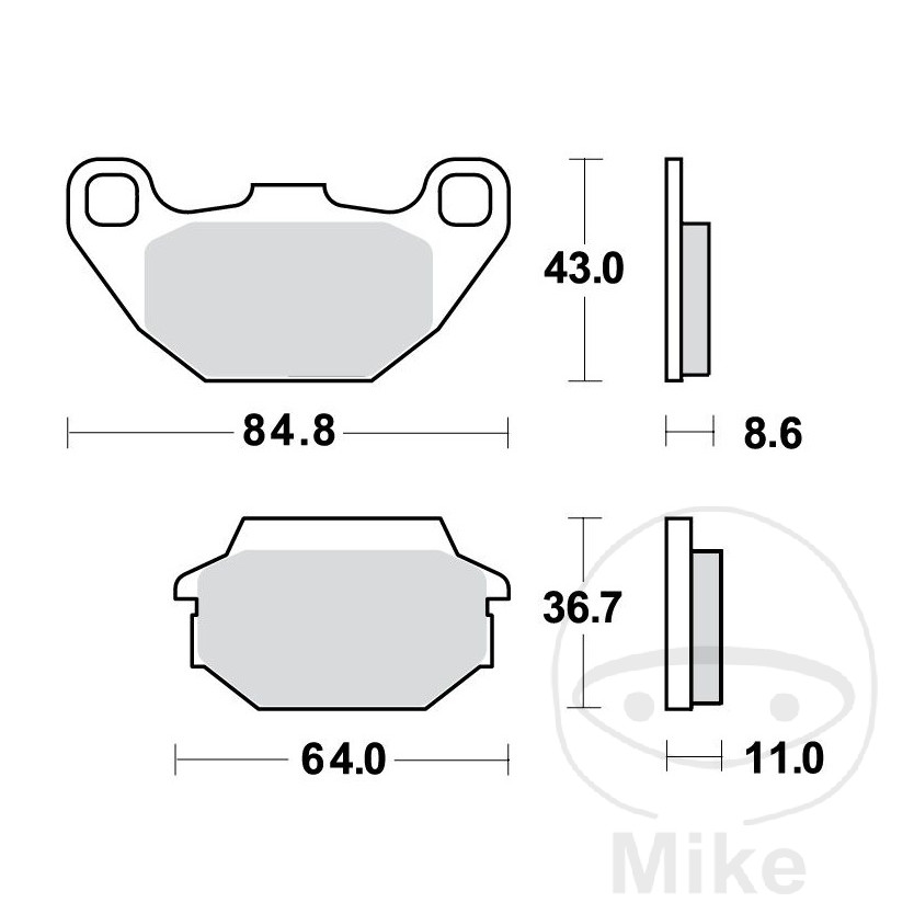 Bremseklodser SCOOTER SINTERED SRM TRWALTN 7323447