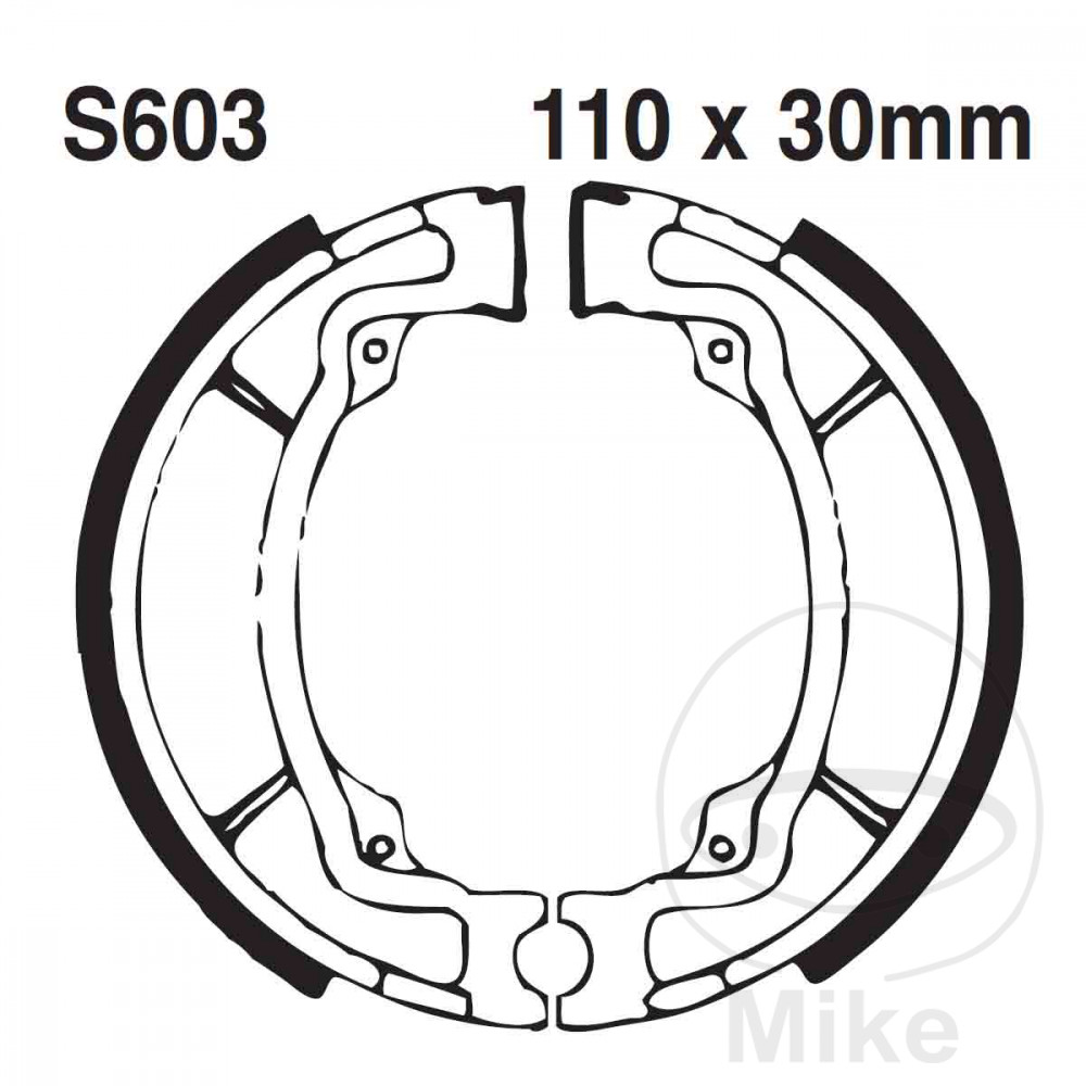 BRAKE SHOES EBC S603G  INC SPRINGSGROOVED