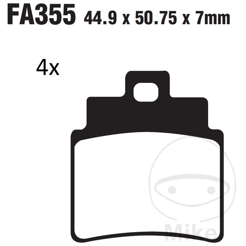 EBC SCOOTER Bremseklodser SFA355/4
